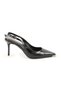Women's Stiletto Patterned Metal Toe Detailed Slingback Thin Heeled Evening Dress Shoes L085.K3080 - 2