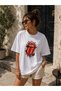 Women's Oversize Printed 100% Cotton T-Shirt - 2