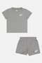 Toddlers Boy 2 Pcs Embroidered Logo T-shirt And Shorts Set, Grey - 2
