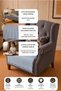 Hsn |   Cotton Single Armchair Cover for Seating |   Non-Slip Armchair Cover Sofa Shawl 85X95 cm Baby Blue - 3