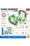 65PCS Magnetic Train Track Building Set with Motorized Electric Train | Magnetic Building Blocks DIY Railway Orbit Track | STEM Educational Construction Toy for Kids Boys & Girls Age 3+