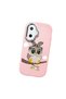 Poco F7 Compatible Case Camera Protector Pink Silicone Couple Phone Case Owl Patterned - 3