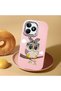 Realme Note 50 Compatible Case Camera Protector Pink Silicone Couple Phone Case with Owl Pattern - 2