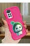 Redmi Note 11 Compatible Case Camera Protector Red Silicone Couple Phone Case Cute Pattern