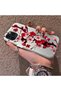 iPhone 11 Pro Max Compatible Silicone Edge Hard Back Case Couple Phone Case with Floral Pattern - 2