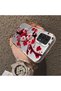 Samsung Galaxy A23 Compatible Silicone Edge Hard Back Case Couple Phone Case with Floral Pattern - 4