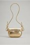 Women's Gold Color Stylish Design Mini Hand and Shoulder Bag - 3