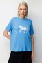 Horse Printed Crew Neck T-Shirt - 2
