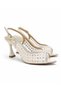 Women's White Comfortable Heel Stone Embellished Special Design Bridal and Evening Dress Shoes - 5
