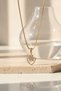 Yellow Color Snowflake Detailed Stone-Embellished Steel Necklace - Stylish and Modern Design - 4