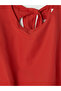 Trendlucky Contrast Color Oval Neck Tie Back Peplum Blouse - 6