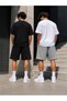 2-Piece Shorts for Men (Black-Grey) Summer Wide Fit Oversize Washable Fabric Anti-Sweat - 2