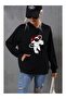 Unisex Hooded Printed Relaxed Fit Sweatshirt