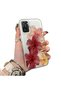 Poco M5S Compatible Silicone Edge Hard Back Case Couple Phone Case with Floral Pattern