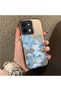 Vivo Y28 Compatible Silicone Edge Hard Back Case Couple Phone Case with Floral Pattern - 3