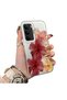 Realme 14X Compatible Silicone Edge Hard Back Case Couple Phone Case with Floral Pattern