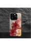 iPhone 17 Pro Max Compatible Silicone Edge Hard Back Case Couple Phone Case with Floral Pattern - 5