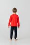 Boy's Pajama Set Printed Red Long Sleeve Pajama Set Us2634-C-V1 - 4