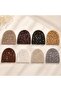 Women's Dark Brown Sequin Mesh Knitted Beanie Summer Bohemian Beach Hair Accessory - 2