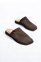 Falcon Women's Genuine Leather Suede Daily Perforated Slippers - 4