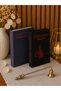 Fabric Decorative Book Box Set of 2 - Hidden Storage Box Navy Blue Modern Home Decoration