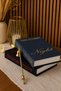 Fabric Decorative Book Box Set of 2 - Hidden Storage Box Navy Blue Modern Home Decoration - 2