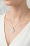 Women's Heart Figured Stone Detailed Steel Necklace Stylish and Elegant Design - 4