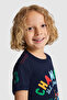Boy's Navy Blue Crew Neck T-Shirt 50320416-Vr033 - 2