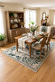 Flower Leaf Patterned Non-Slip Base Machine Washable Digital Printed Chenille Carpet Rug Runner - 6