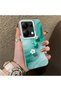 Redmi Note 14S Compatible Silicone Edge Hard Back Case Couple Phone Case with Floral Pattern - 3