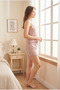 Women's Patterned Lace Detailed Strappy Shorts Pajama Set - Comfortable Fit Summer Loungewear - 2