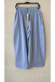 Blue Elastic Waist Wide Leg Trousers