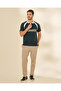 Men Green Cut And Sew Polo T Shirt - 5