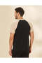 Men Black Cut And Sew Polo T Shirt - 3