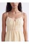 Xside Yellow Plaid Rope Strap Waist-Sitting Dress - 2