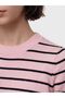Lcw Modest Pink Crew Neck Striped Women's Knitwear Sweater - 3