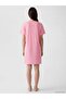Lcw Dream Pink Crew Neck Striped Women's Nightgown - 4