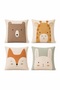 Animal Head Patterned 4-Piece Children's and Baby Pillowcase Set - 3