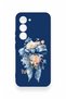 Tecno Spark 40 Pro Compatible Blue Ribbon Floral Pattern Silicone Case - 2