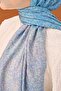 Riva Shawl Tencel Secret Garden Sky Blue - 5