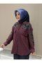 Esra Dağlioğlu Kaşe Stone-Embellished Shirt Burgundy - 2