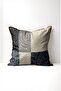 Classic Gray Navy Blue Patterned Leather Luxury Cushion Cover 45X45Cm 1 Piece - 2