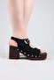 Bongor Trok Detailed Heeled Shoes Black - 4
