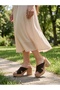 - Genuine Leather Women's Heeled Slippers - 4
