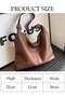 Women's Shoulder Tote Bag Faux Leather Handbag for Women Large Capacity Messenger Fashionable Travel Shoulder Bag for Ladies Girls College Students - 4