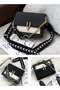 Women's Contrast Color Shoulder Bag - 5