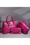 3-Piece Elegant Croc-Texture PU Leather Handbag Set – Premium Tote, Shoulder Bag & Wallet for Everyday Luxury - 8