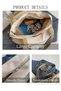 Women's Shoulder Tote Bag Canvas Handbag Large Capacity Bucket Bag Fashionable Travel Messenger - 3