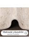 Lunessa Cream Non-Slip Base Machine Washable 70X120 50X60 Soft Textured Bath Mat - 3