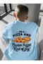 Pizza and Chicken Nugget Stop Printed Crew Neck 100% Cotton Short Sleeve Kids and Teenagers T-Shirt